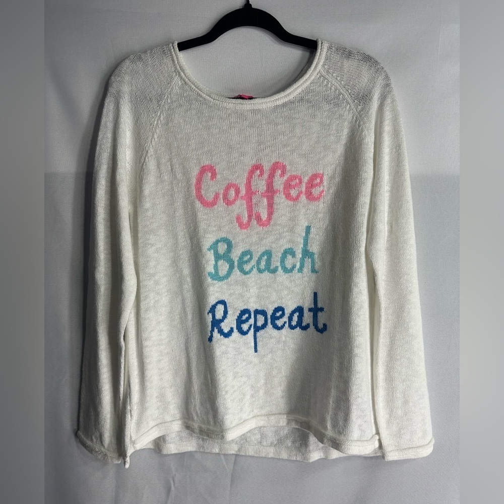 Lilly Pulitzer Women's White Graphic Sweater size L brand new W /tags